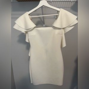 Asos scuba offwhite dress
